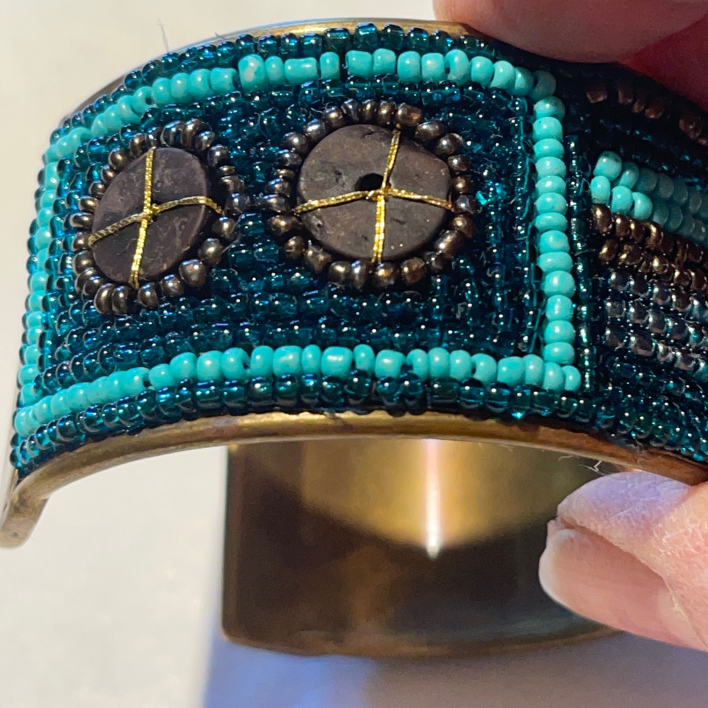 Beaded Brass Cuff!